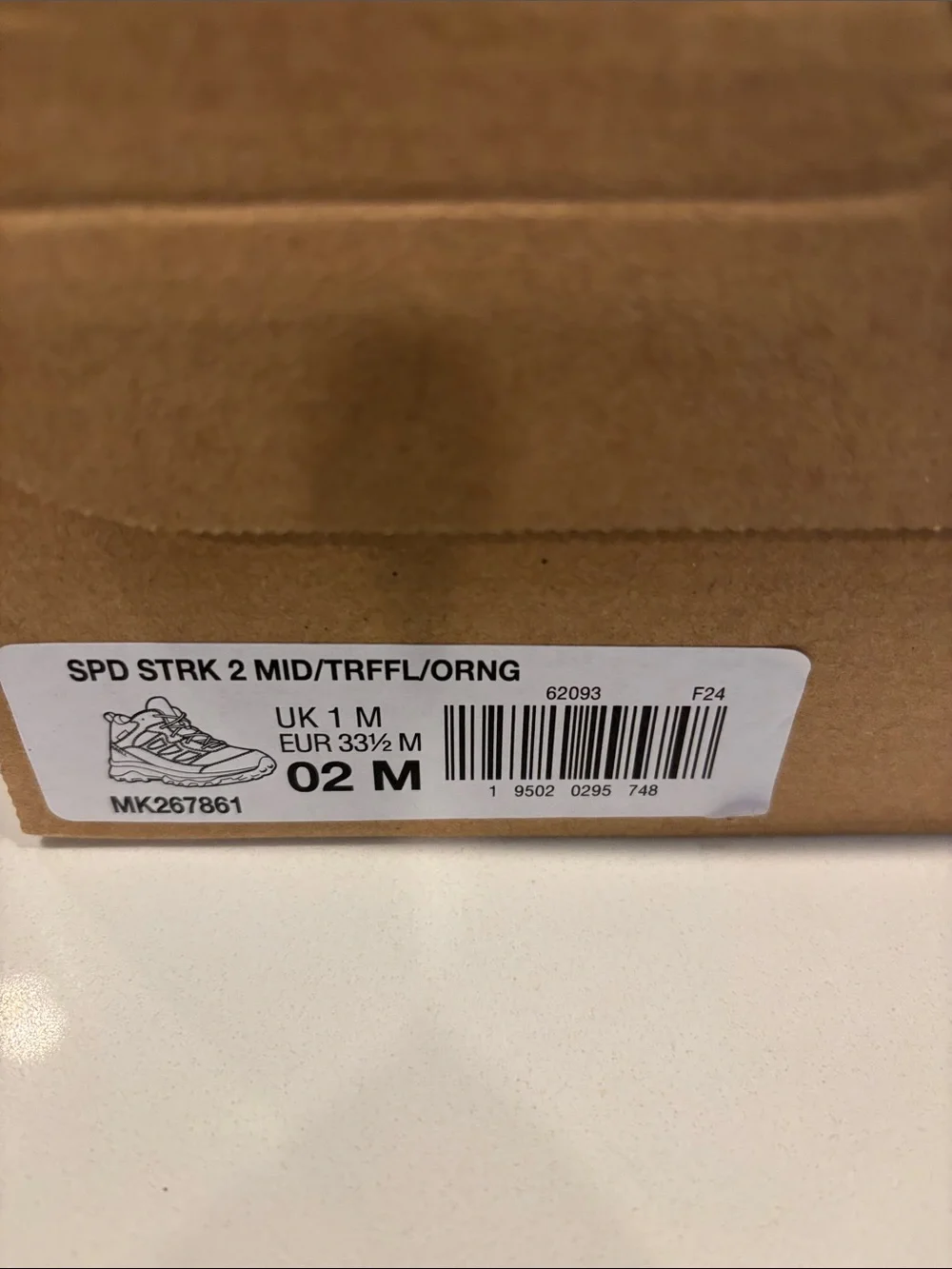 Merrell Kids Boy Speed Strike 2 Mid-Top Hiking Boots - size 2